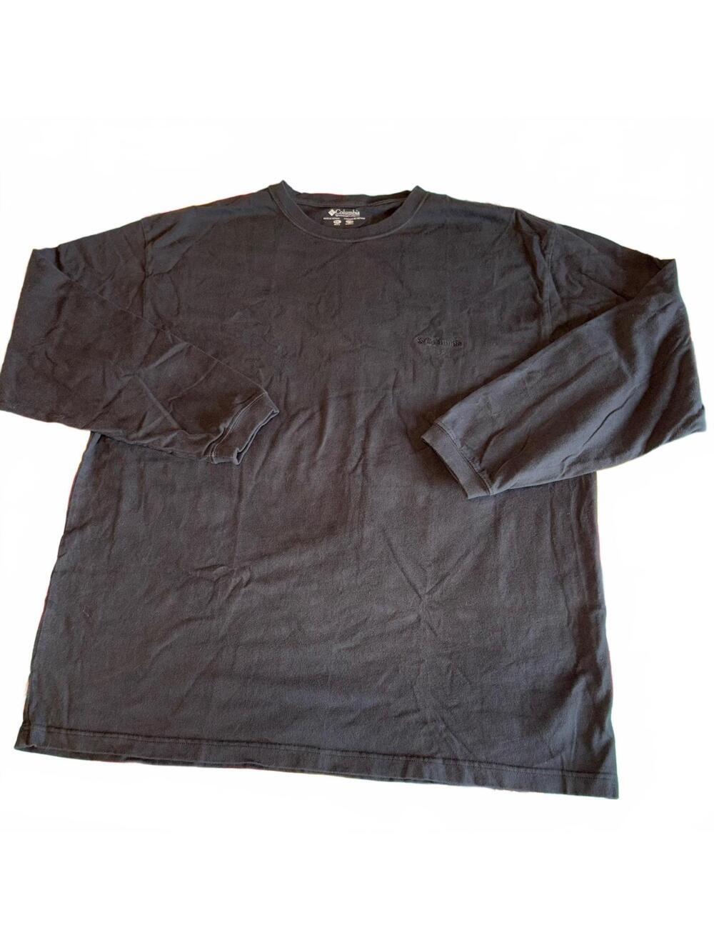 Columbia Men's XXL Long Sleeve Black 100% Cotton Heavy Shirt XXL Outdoor Comfy